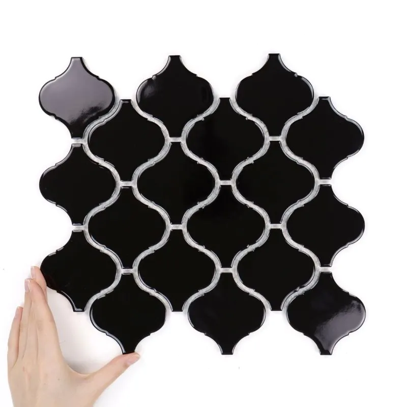 Płytka Arabeska Duża Czarna Połysk