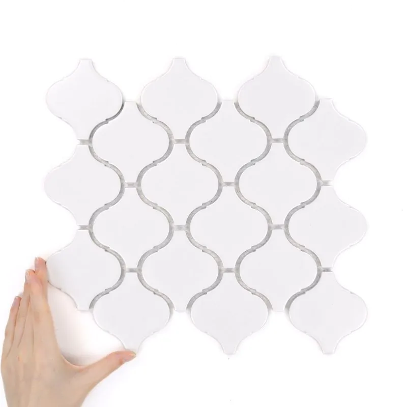 Płytka Arabeska Duża Biała Połysk