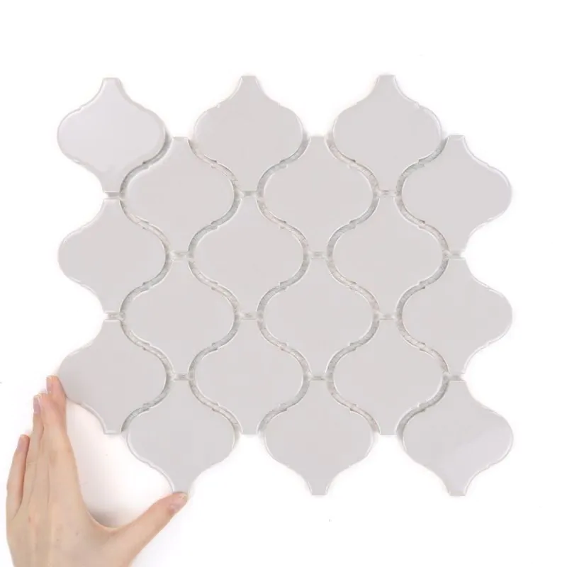 Płytka Arabeska Duża Jasno Szara Połysk