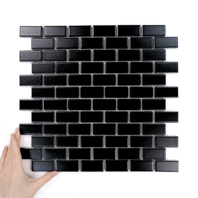 Płytka Mini Cegiełka Czarna Matowa