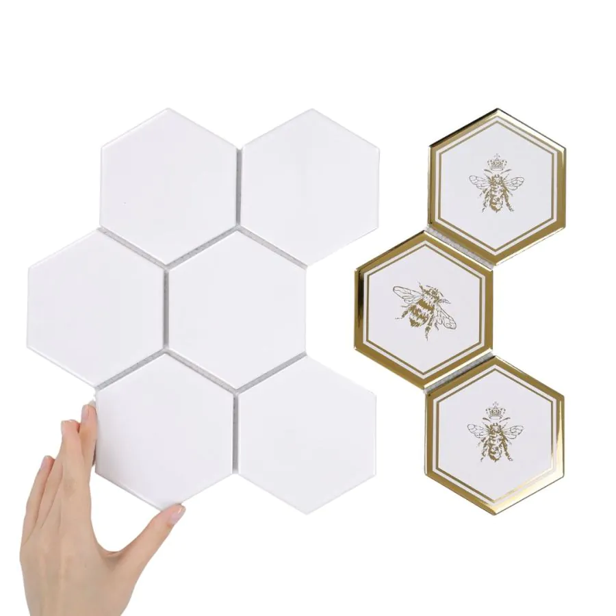 Płytka 1/3 Heksagon XL Gold Bee