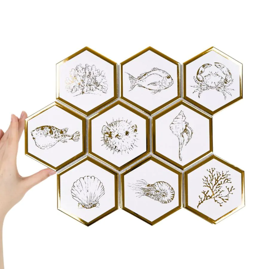 Płytka Heksagon XL Queen Sea Coral