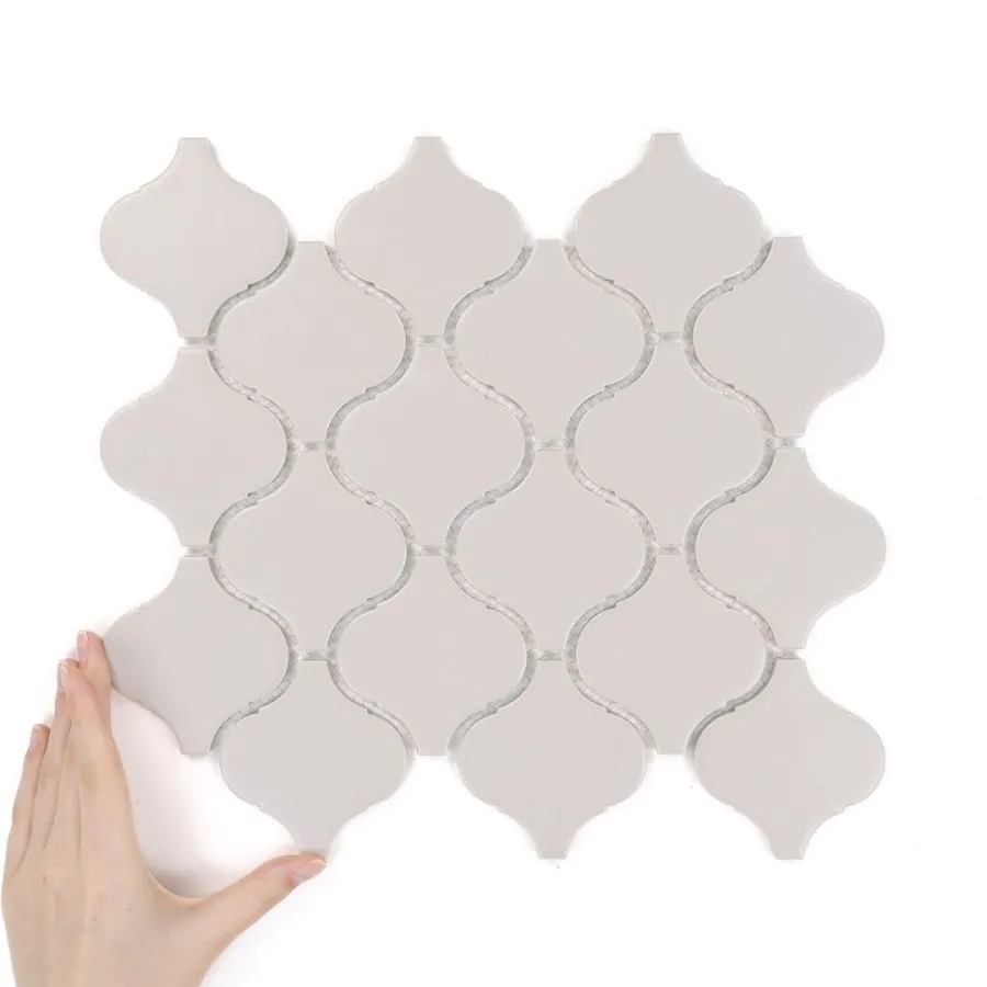 Płytka Arabeska Duża Jasno Szara Matowa