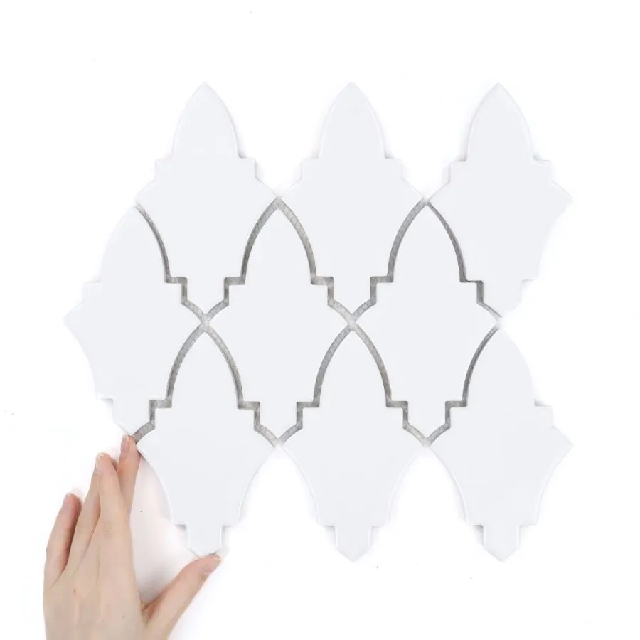 Płytka Arabeska Shield White Połysk